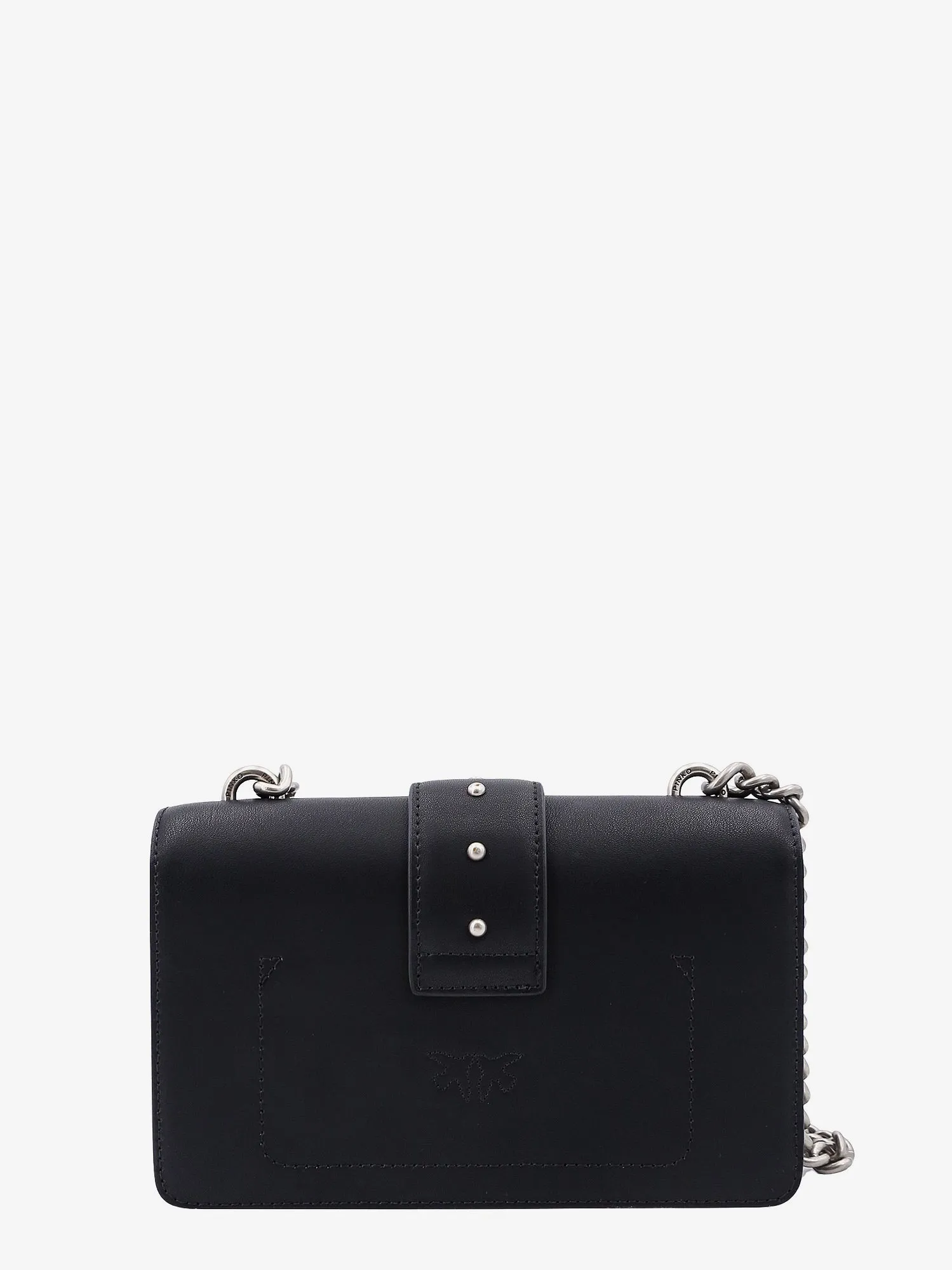 Pinko Leather Shoulder Bag With Iconic Love Birds Buckle