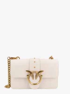 Pinko Leather Shoulder Bag With Iconic Love Birds Buckle