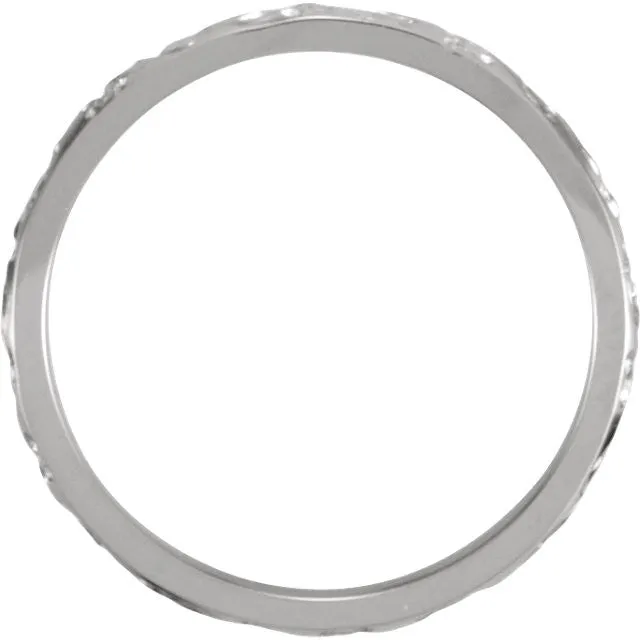 Platinum 3mm Hand-Engraved Band Size 7