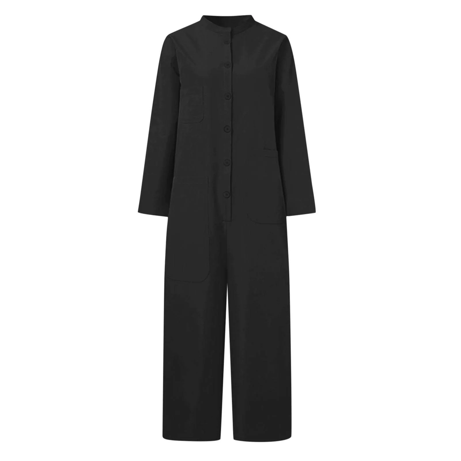 Plus Size Women's Jumpsuit With Multiple Pockets