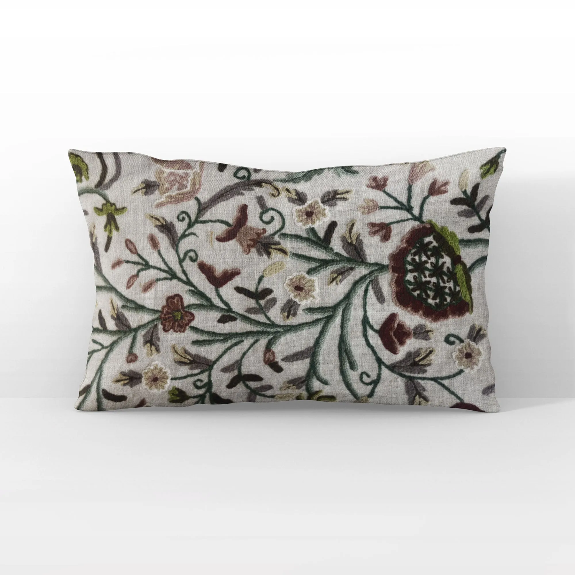 Plutus Whispering Thicket Floral Multicolor Luxury Throw Pillow