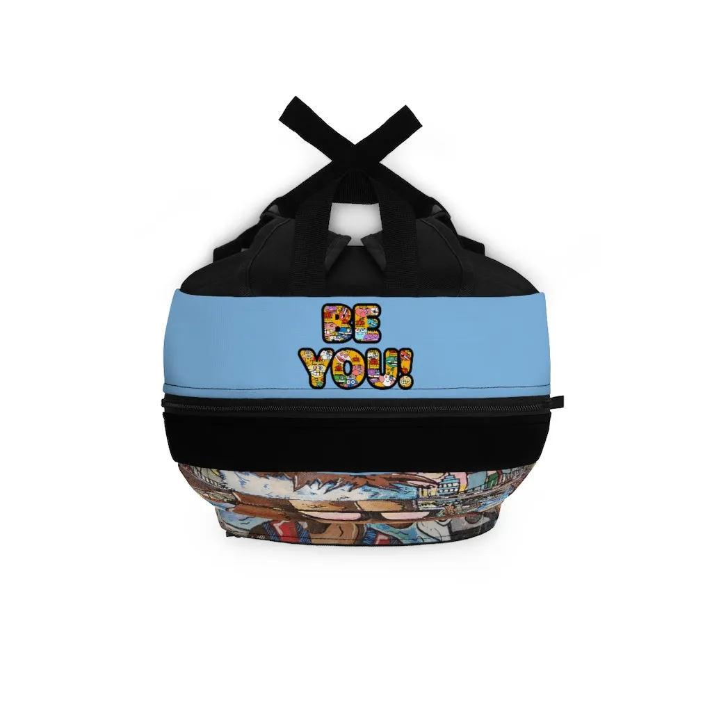 POOCH FIT MIAMI Blue Backpack (Made in USA)