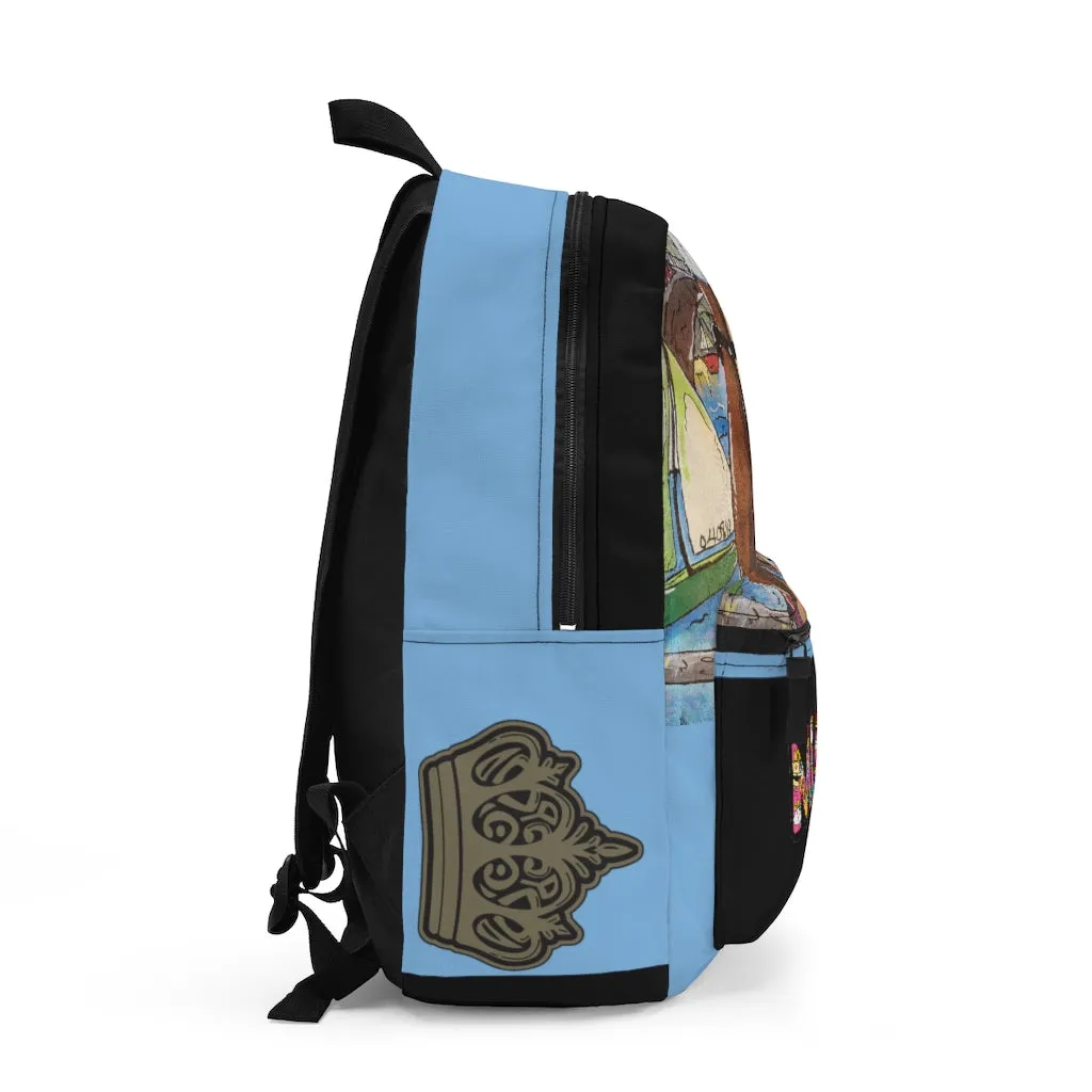 POOCH FIT MIAMI Blue Backpack (Made in USA)