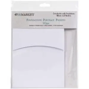 Portrait pockets - white