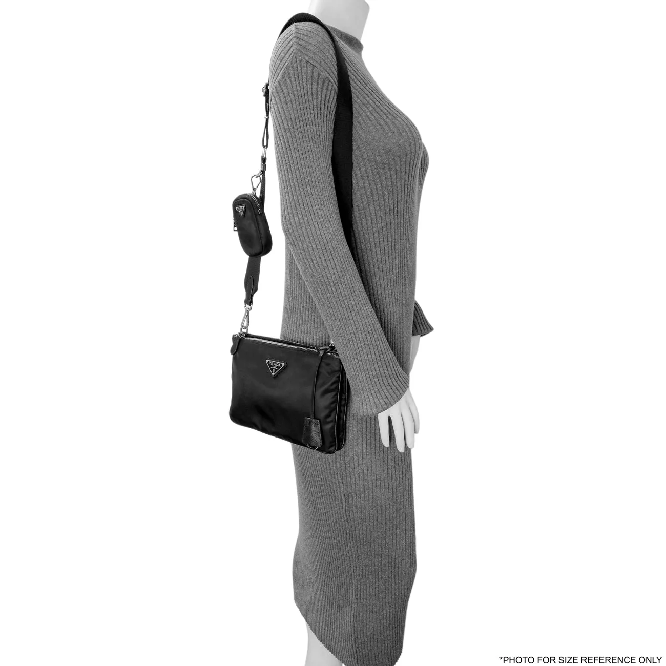 Prada Black Nylon Re-Edition 2000 Messenger Bag