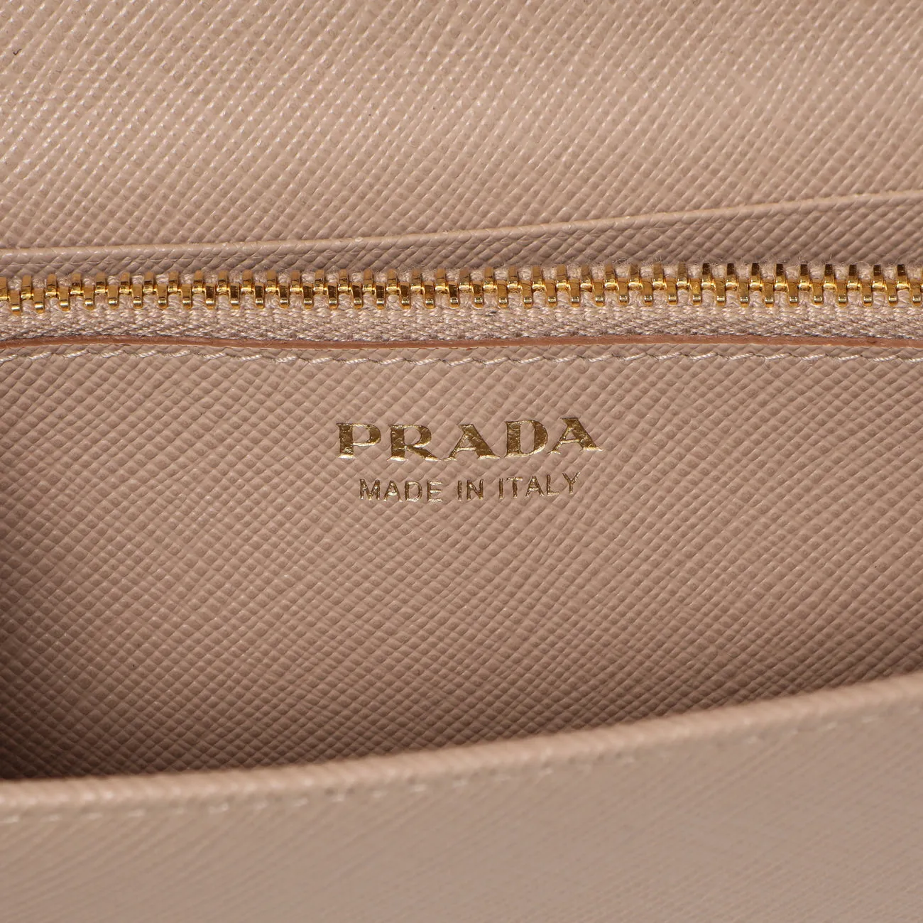Prada Cammeo Saffiano Lux Chain Wallet