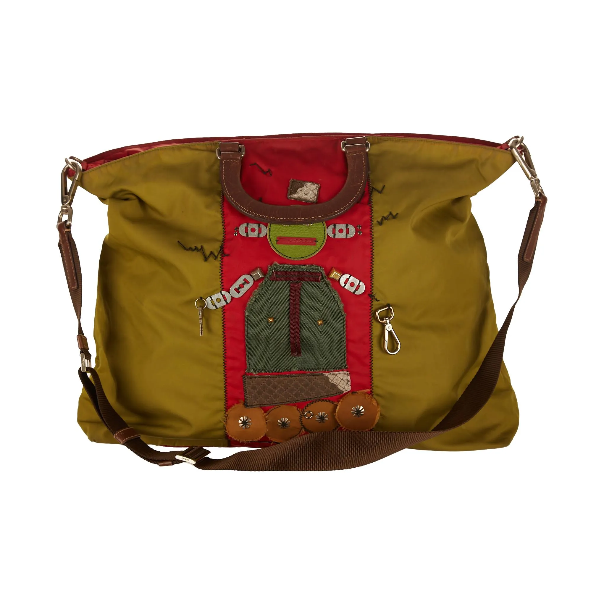 Prada Green Jumbo Monster Tote