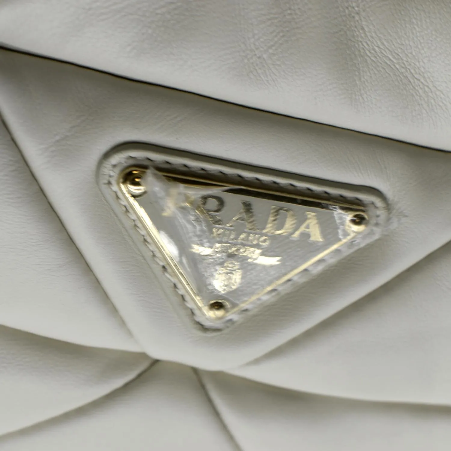 PRADA Patchwork System Nappa Leather Shoulder Bag White