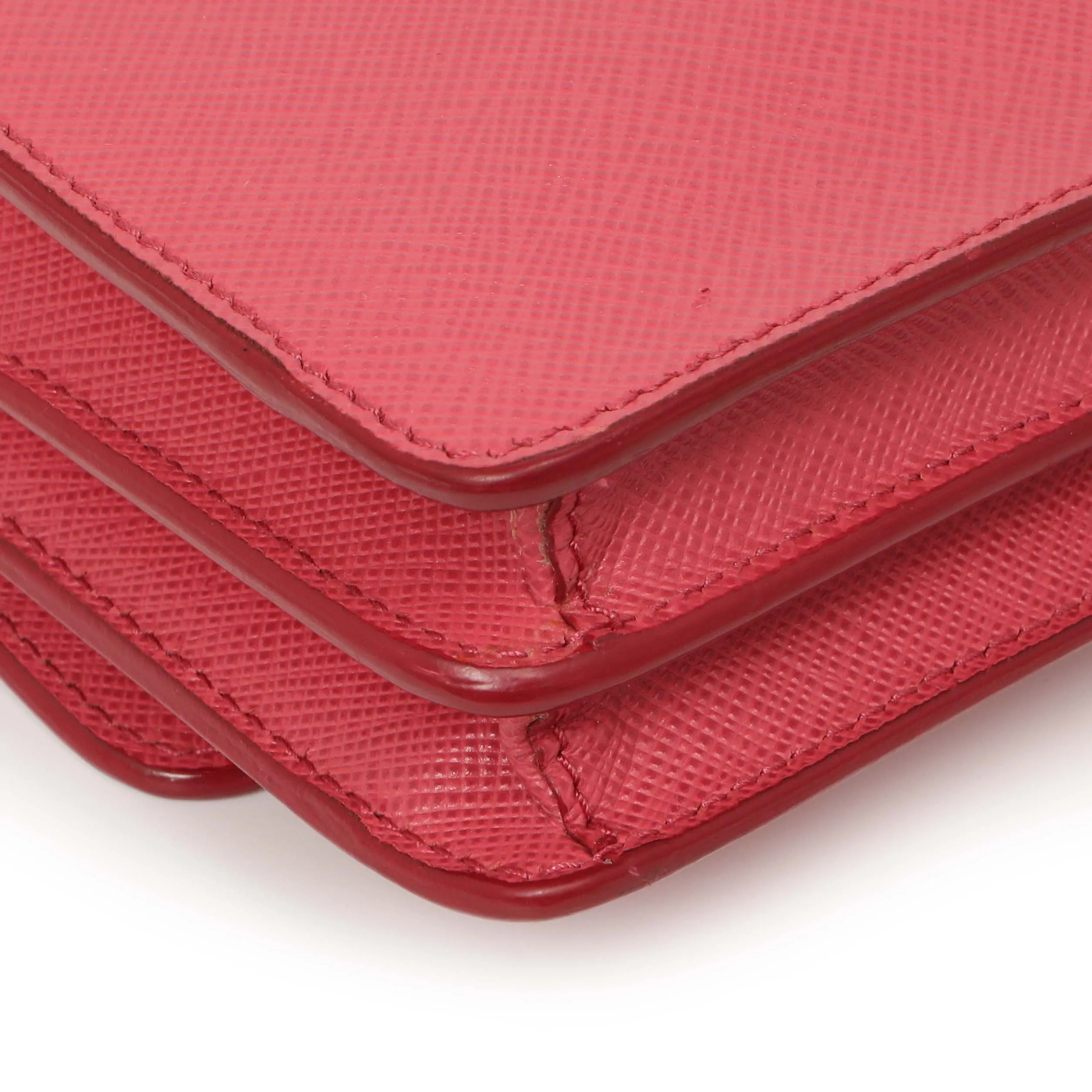 Prada Peonia Saffiano Lux Mini Crossbody