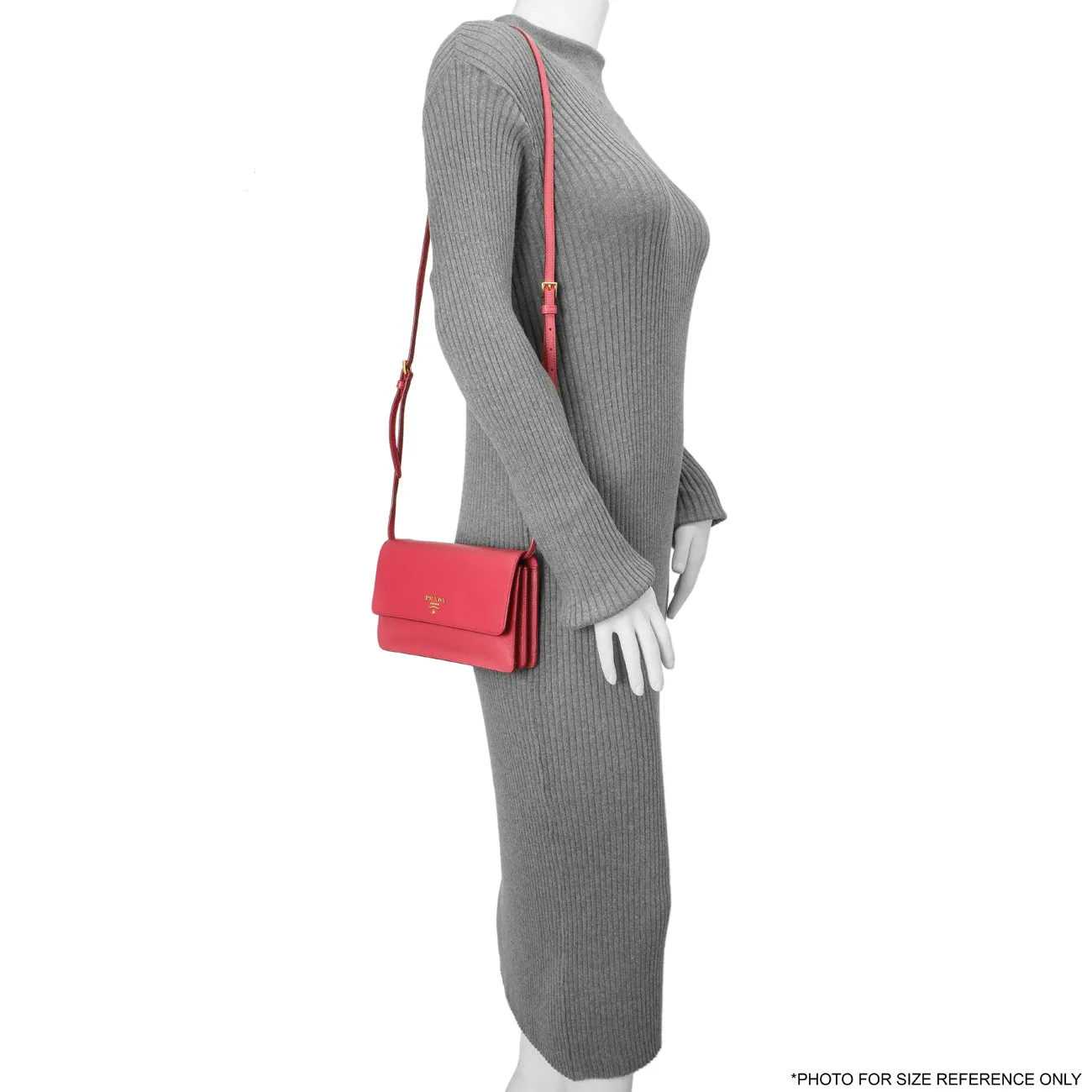 Prada Peonia Saffiano Lux Mini Crossbody