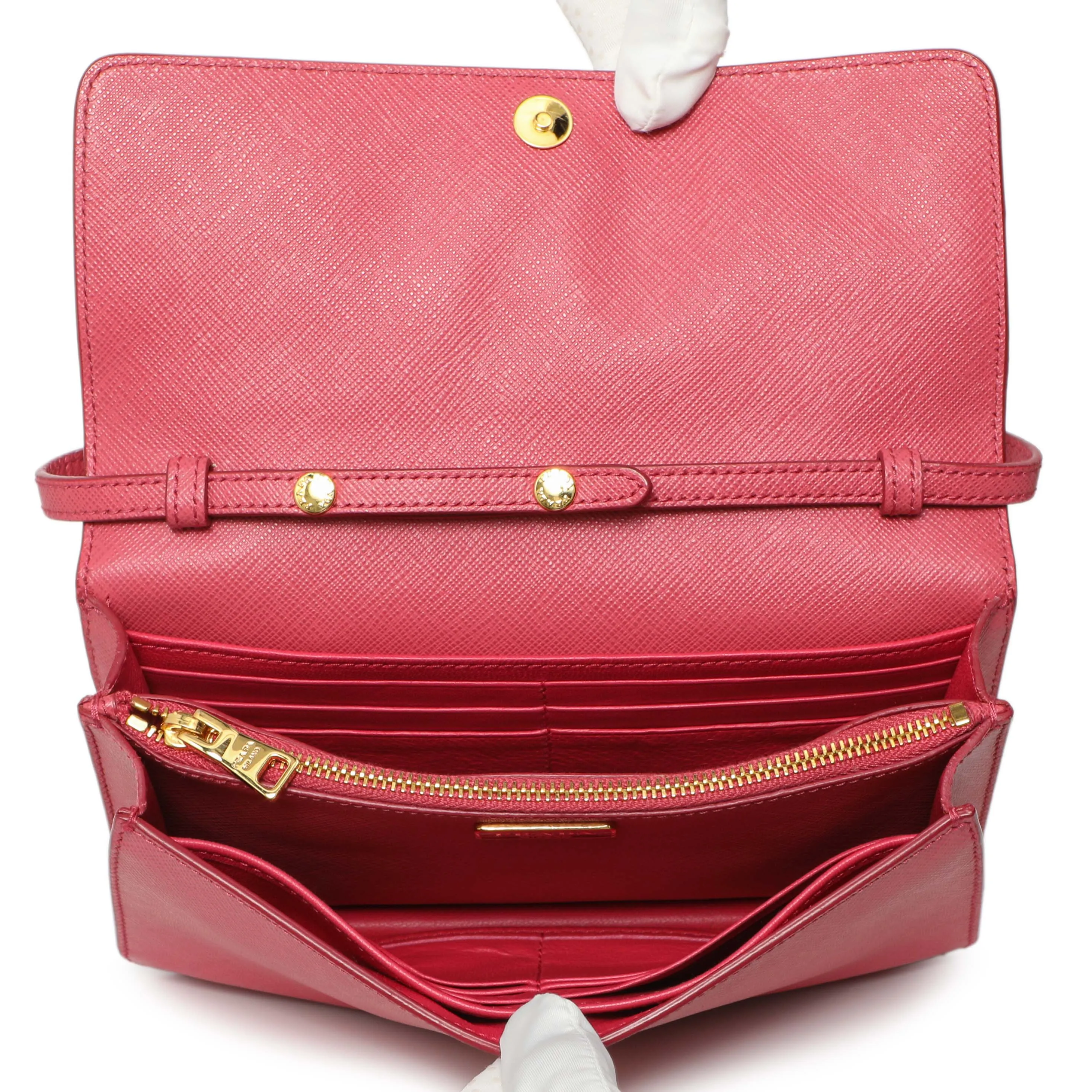 Prada Peonia Saffiano Lux Mini Crossbody
