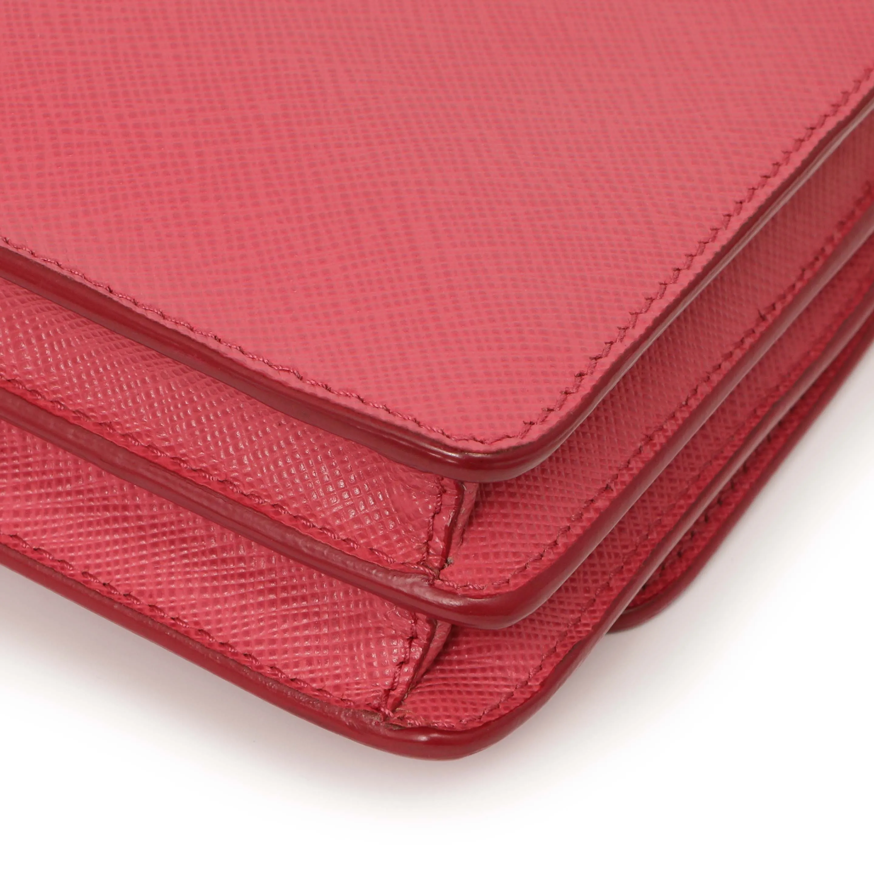 Prada Peonia Saffiano Lux Mini Crossbody