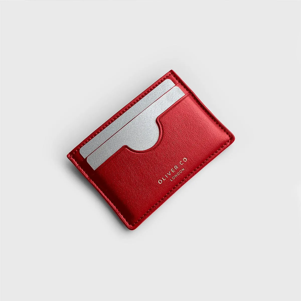 Premium Slim Apple Leather Vegan Cardholder | Chilli Red