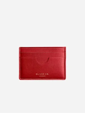 Premium Slim Apple Leather Vegan Cardholder | Chilli Red