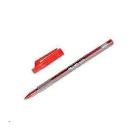 Prismo Clear Medium Ball Point Pen Red Box Of 50