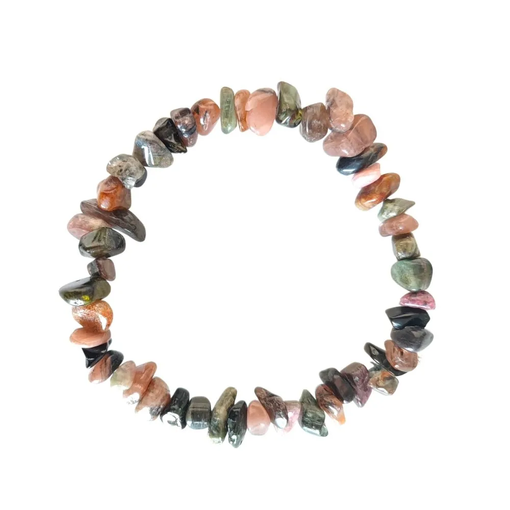 Pulsera Chip de Turmalina Multicolor Mix