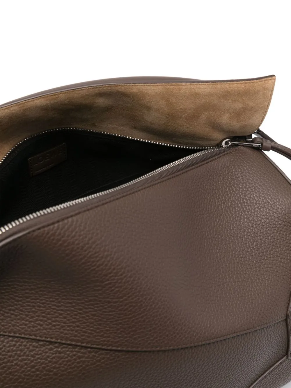 Puzzle edge large leather handbag