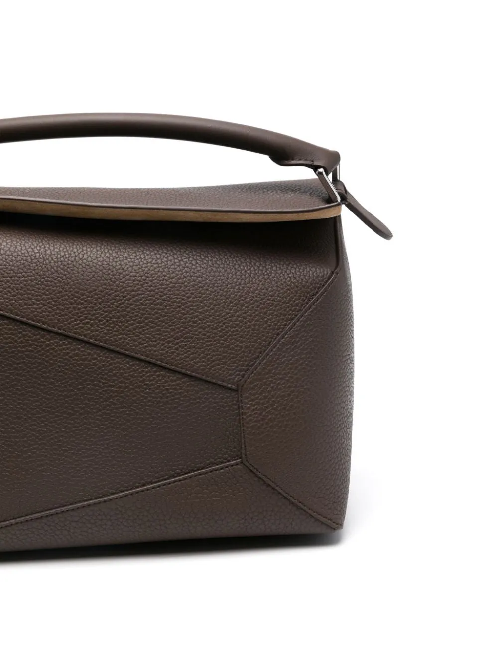 Puzzle edge large leather handbag