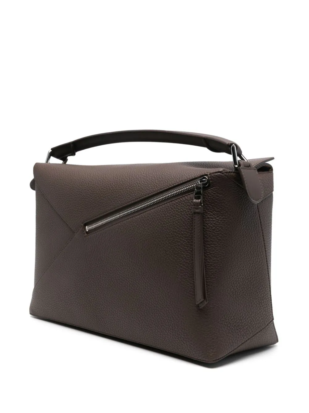 Puzzle edge large leather handbag