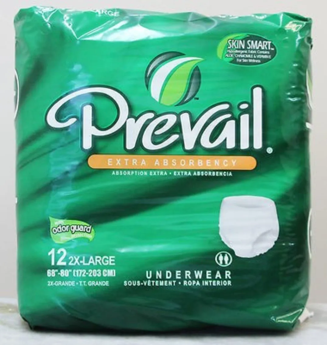 PV-517 PT# PV-517- Underwear Incontinence Prevail Breathable 2XL Up To 80" 48/Ca by, First Quality Products