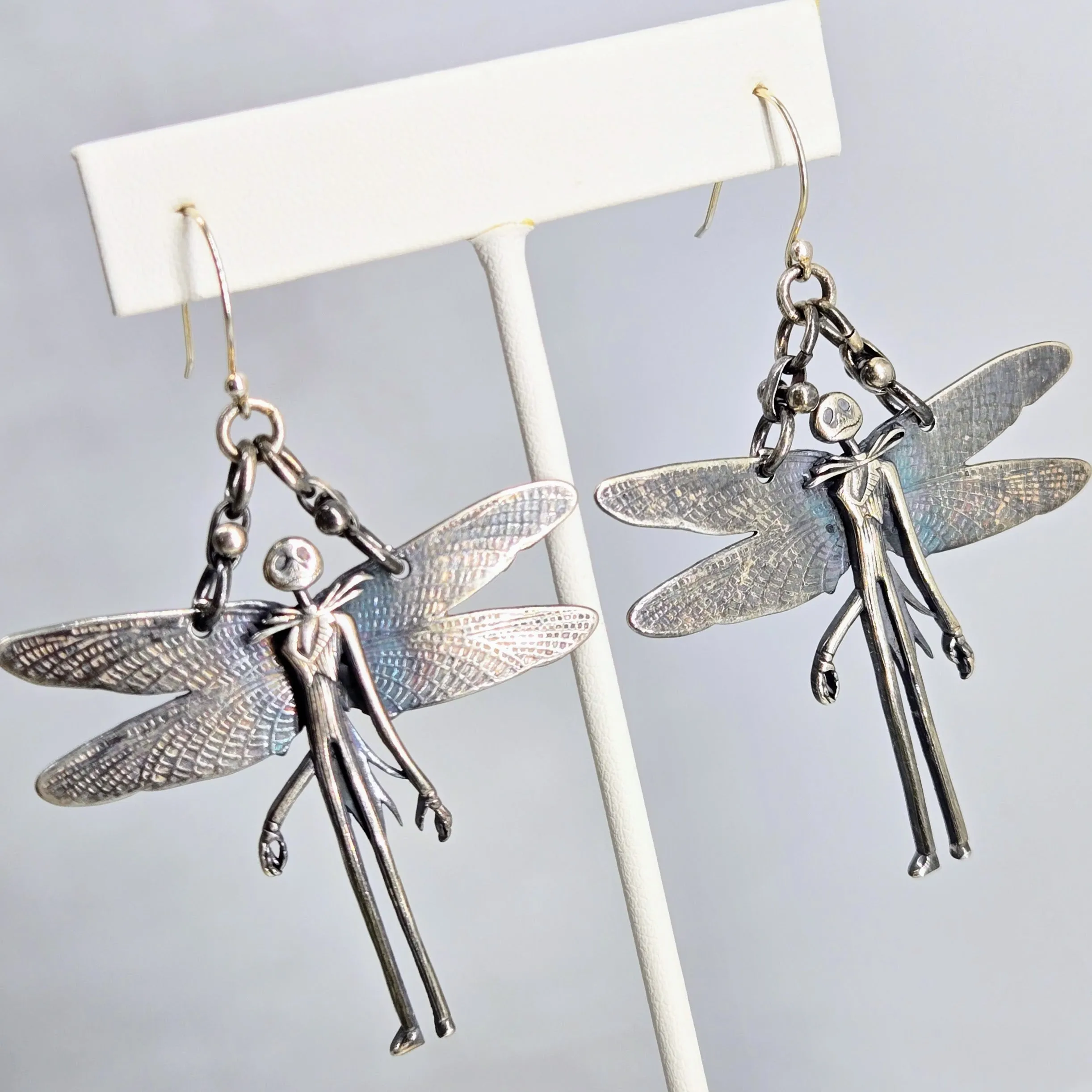 "Sparrow Flies" 2.75" Earrings - Anti-tarnish Mixed Metals & Upcycled Components