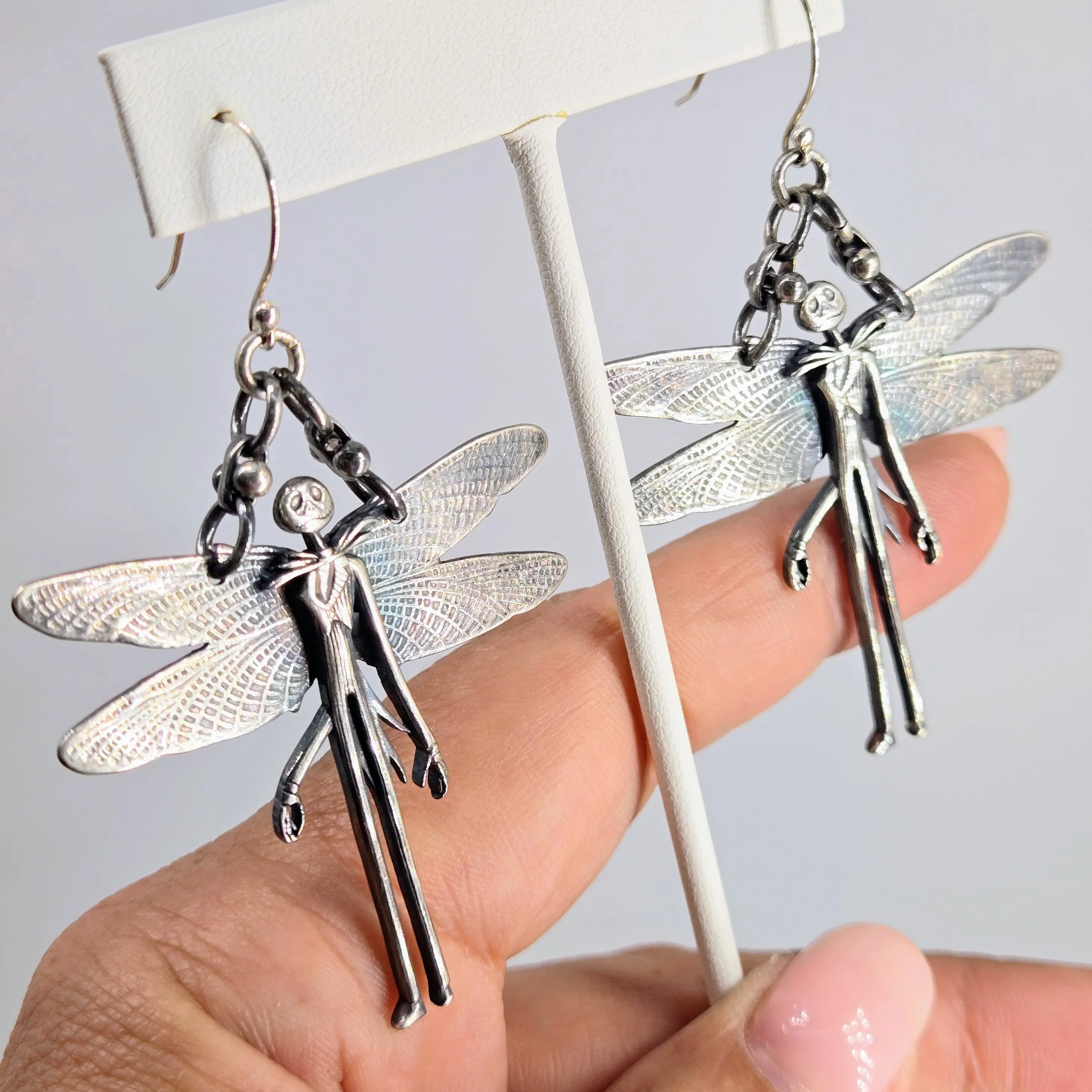 "Sparrow Flies" 2.75" Earrings - Anti-tarnish Mixed Metals & Upcycled Components
