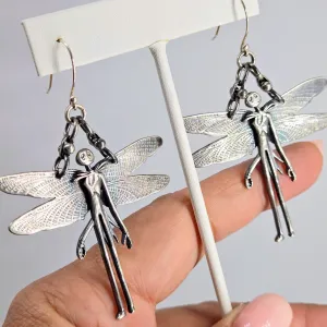 "Sparrow Flies" 2.75" Earrings - Anti-tarnish Mixed Metals & Upcycled Components