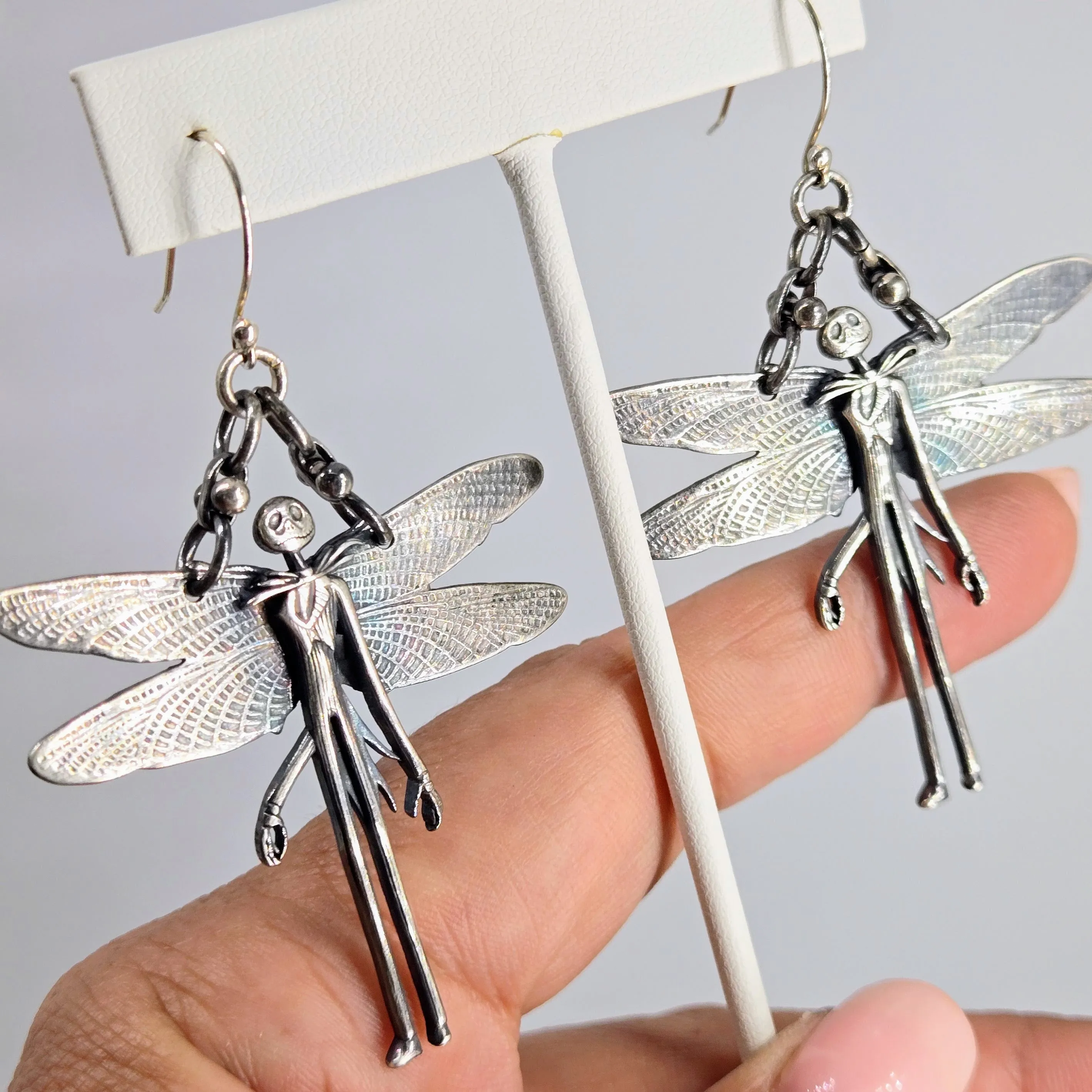 "Sparrow Flies" 2.75" Earrings - Anti-tarnish Mixed Metals & Upcycled Components