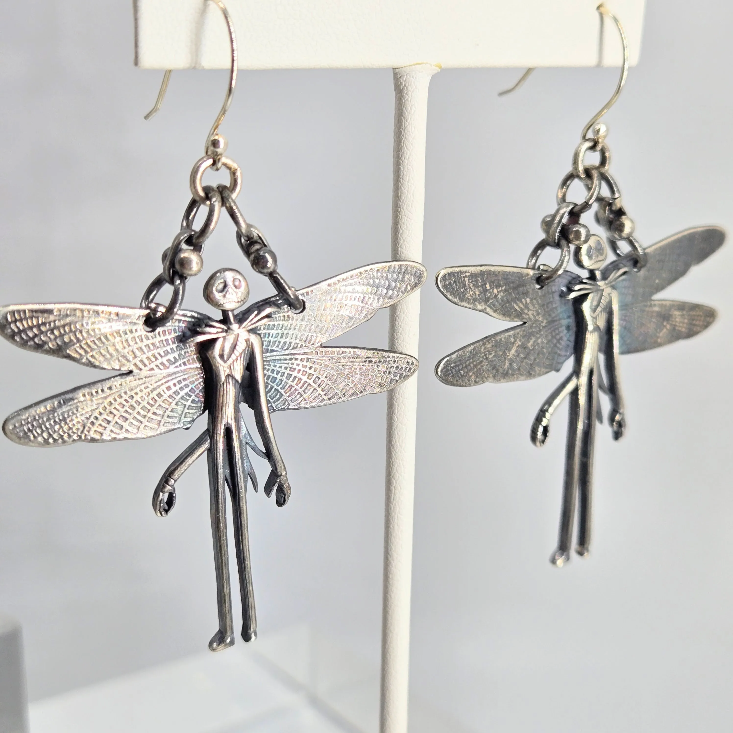 "Sparrow Flies" 2.75" Earrings - Anti-tarnish Mixed Metals & Upcycled Components