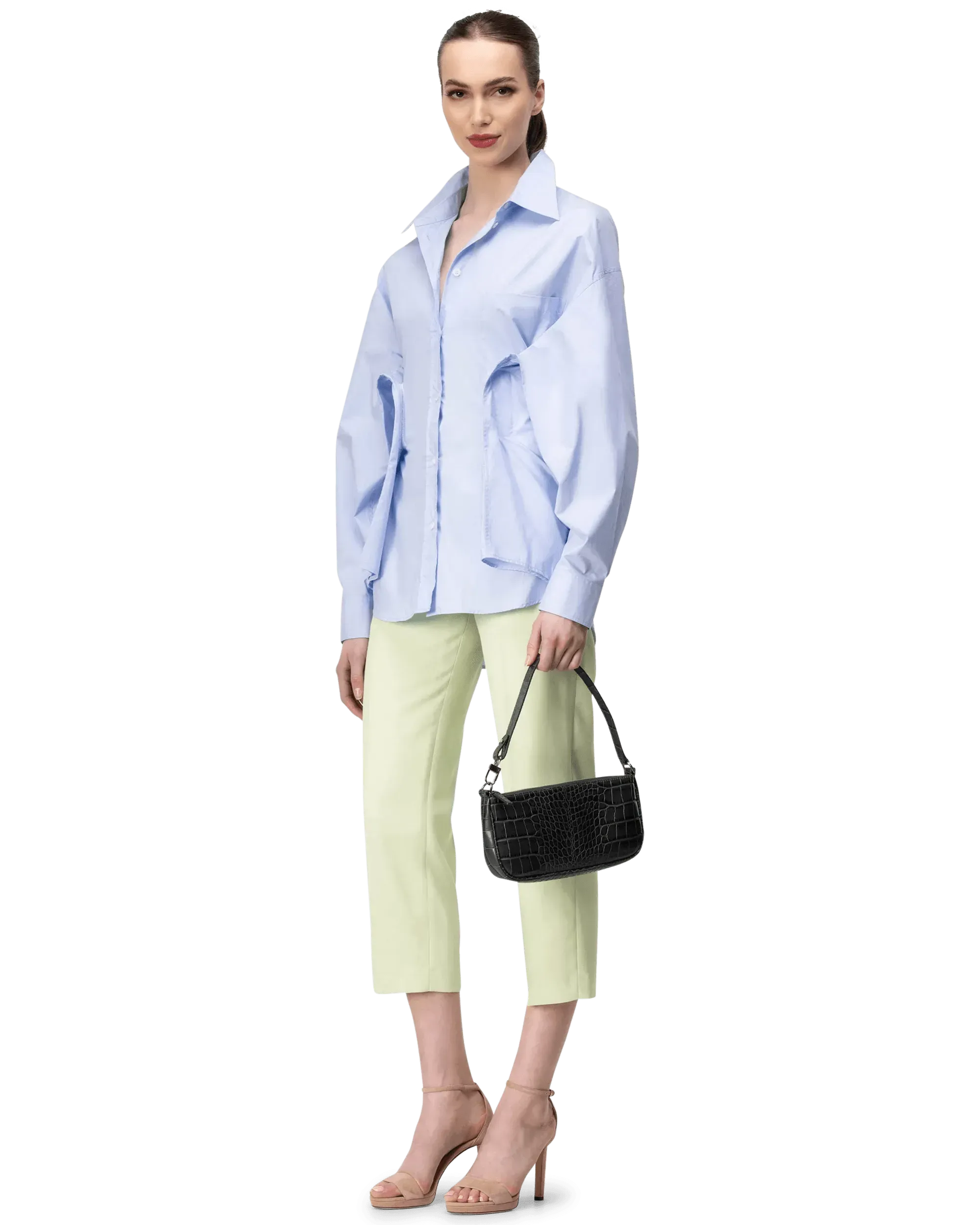 Rachel Croc-Effect Shoulder Bag