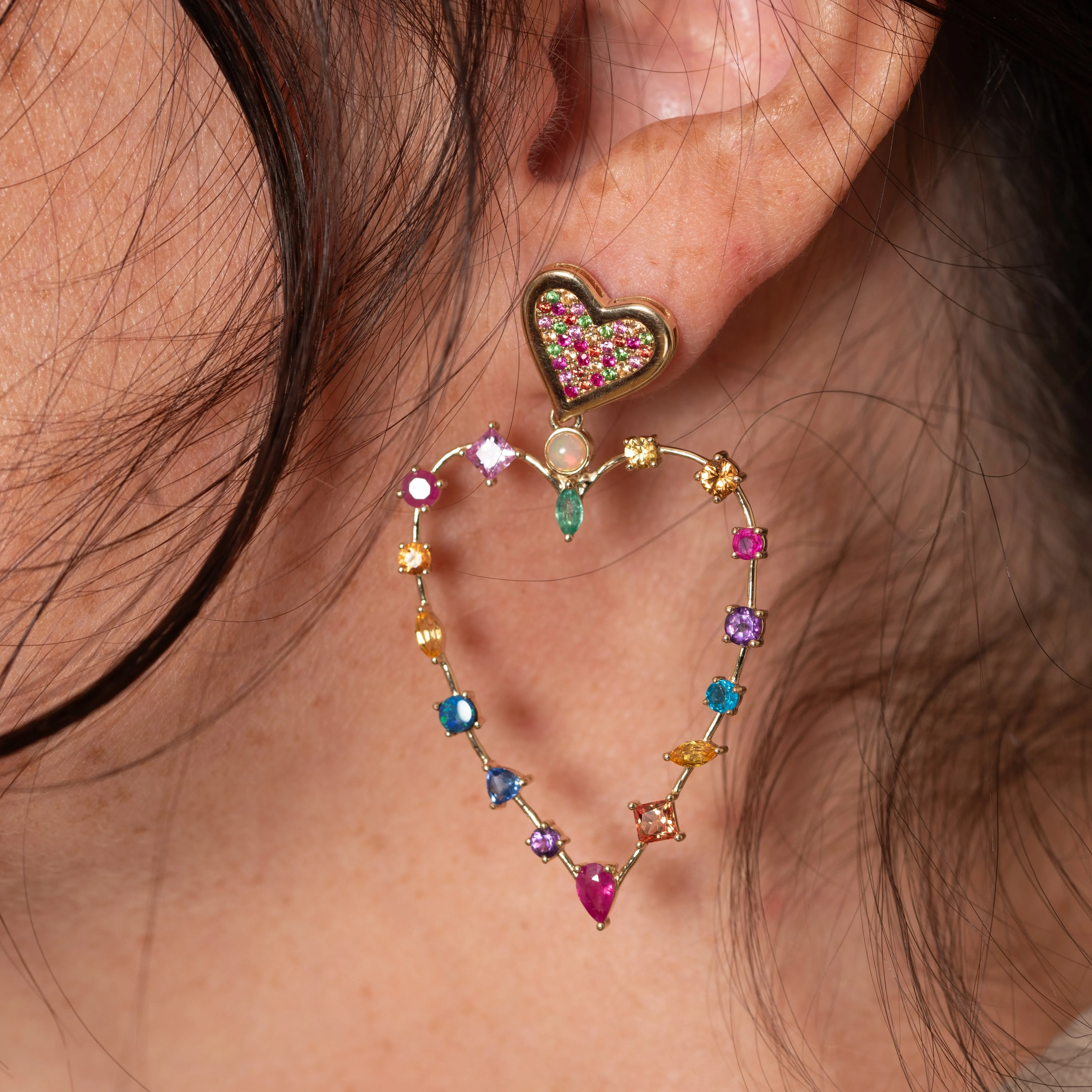 Rainbow Love Transformer Earrings