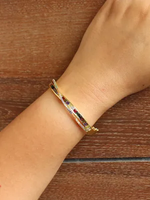 Ramya Rainbow / CZ Bangle Bracelet