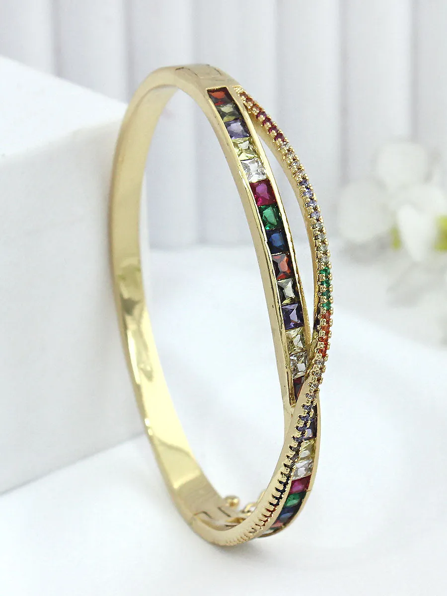 Ramya Rainbow / CZ Bangle Bracelet