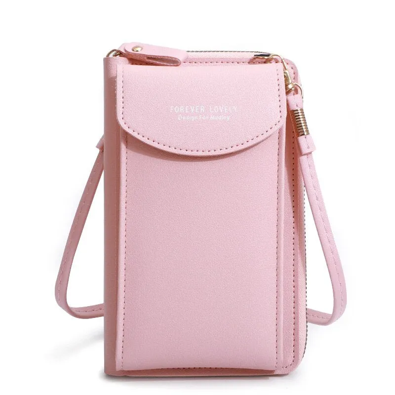 Realaiot Shoulder Wallet Women Phone Wallet Purse Bag Women's Handbag Long Wristlet Wallets Clutch Messenger Shoulder Straps Bag