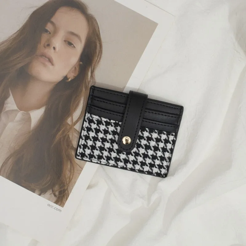 Realaiot Women Leather Slim Card Holder Wallet Men Mini Wallets Zipper Card Money Holders Vintage Short Wallet Female Thin Small Purse