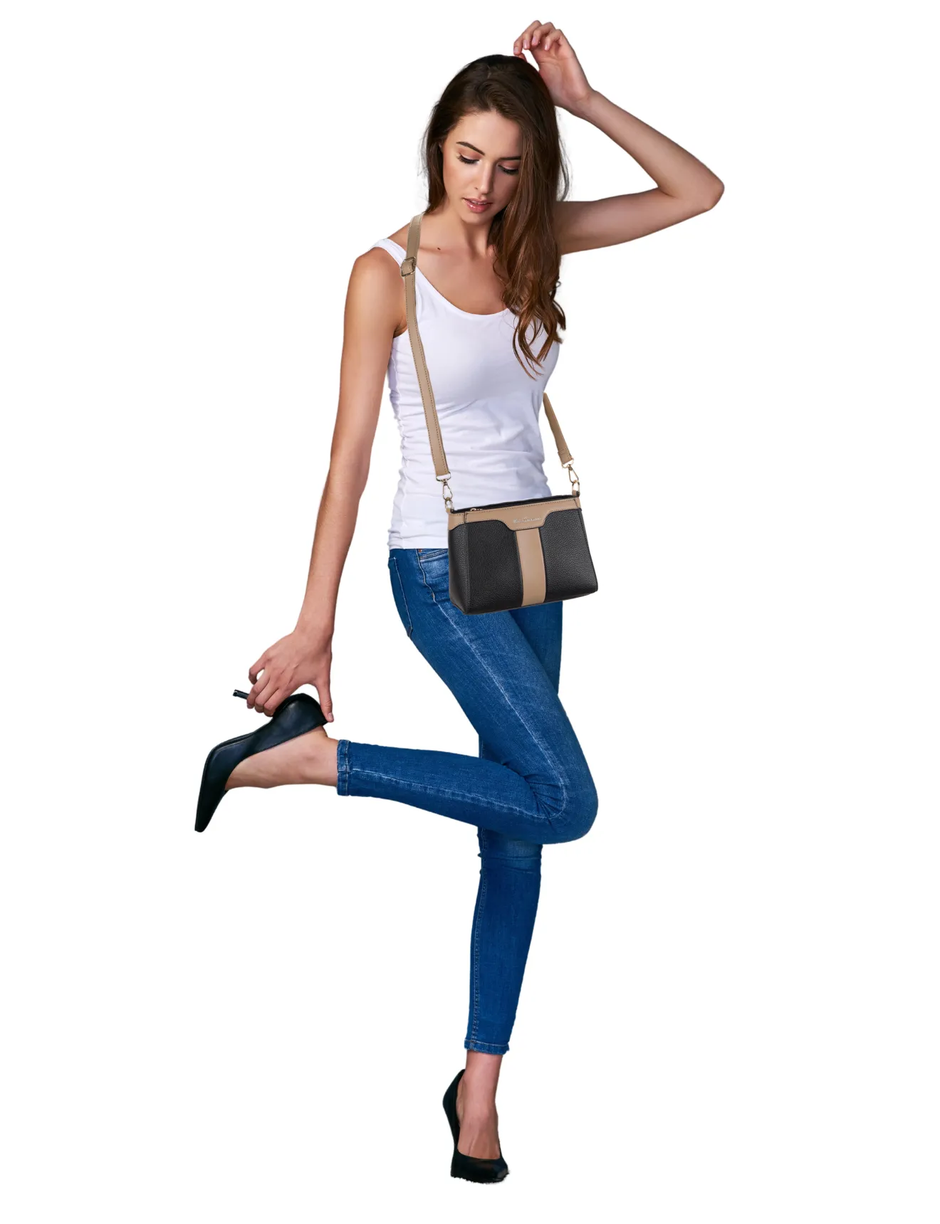REMI VEGAN XBODY BAG- XB-2344-BLK