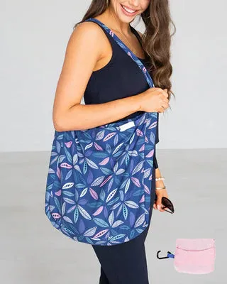 Reuseable Bag - Leaf print in Spring/Summer Colors