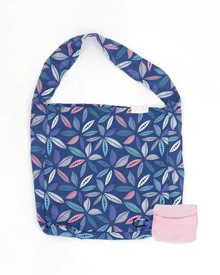 Reuseable Bag - Leaf print in Spring/Summer Colors