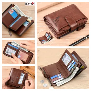 RFID Blocking Large Capacity Men's Wallet