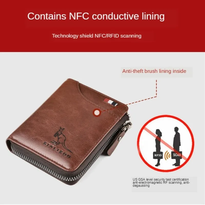 RFID Blocking Large Capacity Men's Wallet