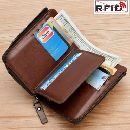 RFID Blocking Large Capacity Men's Wallet