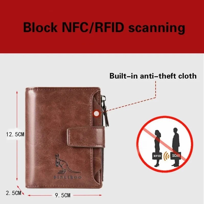 RFID Blocking Large Capacity Men's Wallet