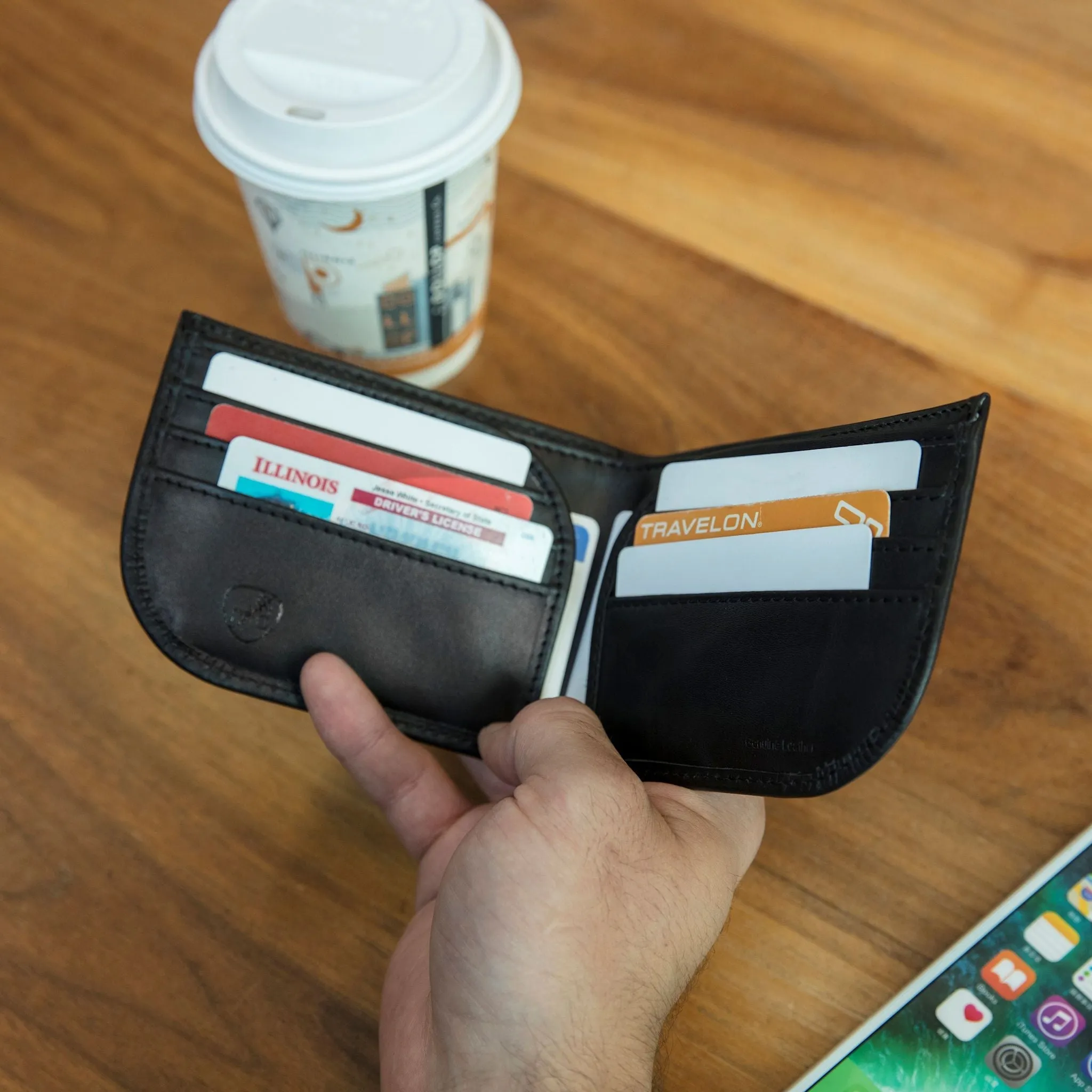RFID Blocking Leather Front Pocket Wallet