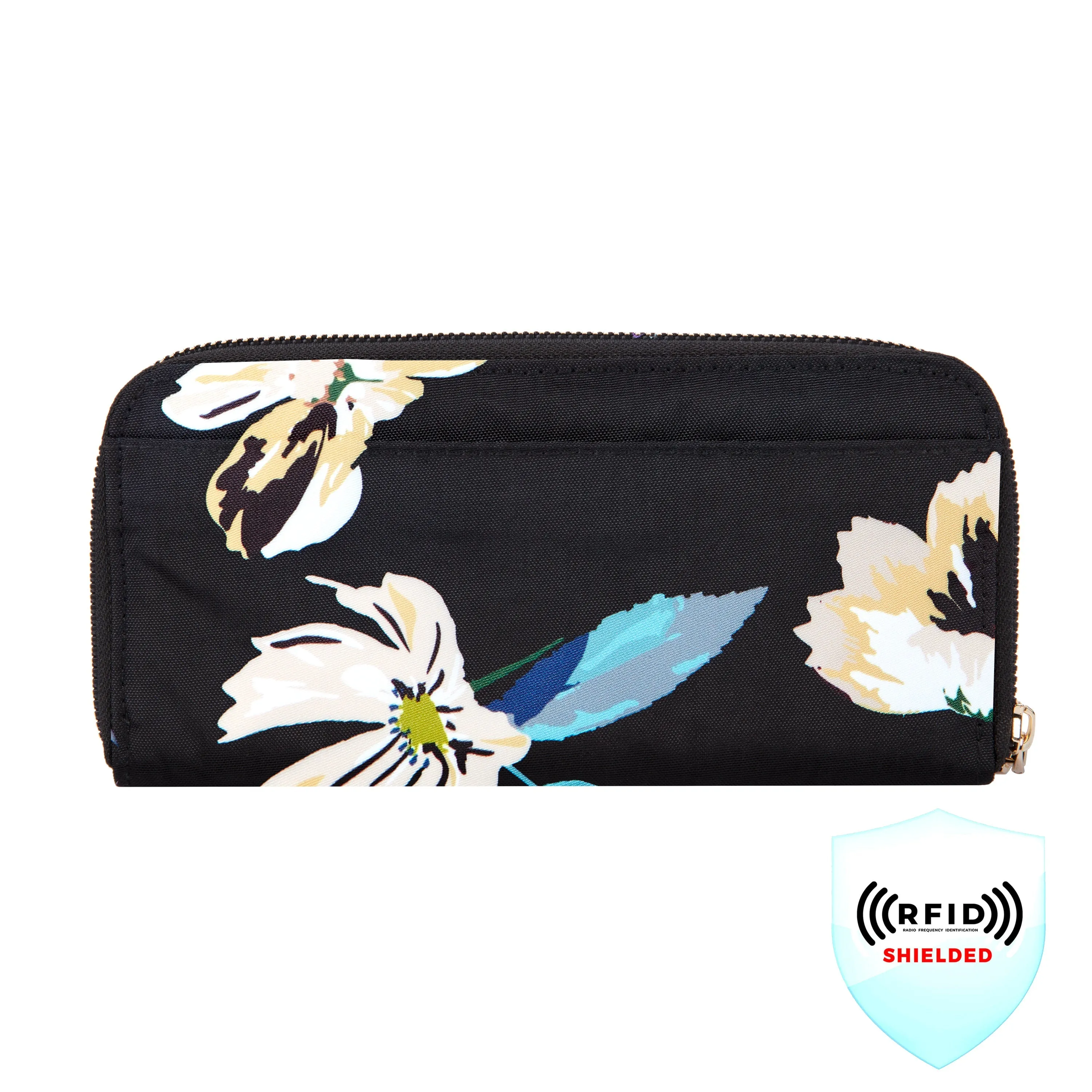 RFID Blocking Single Zip Wallet