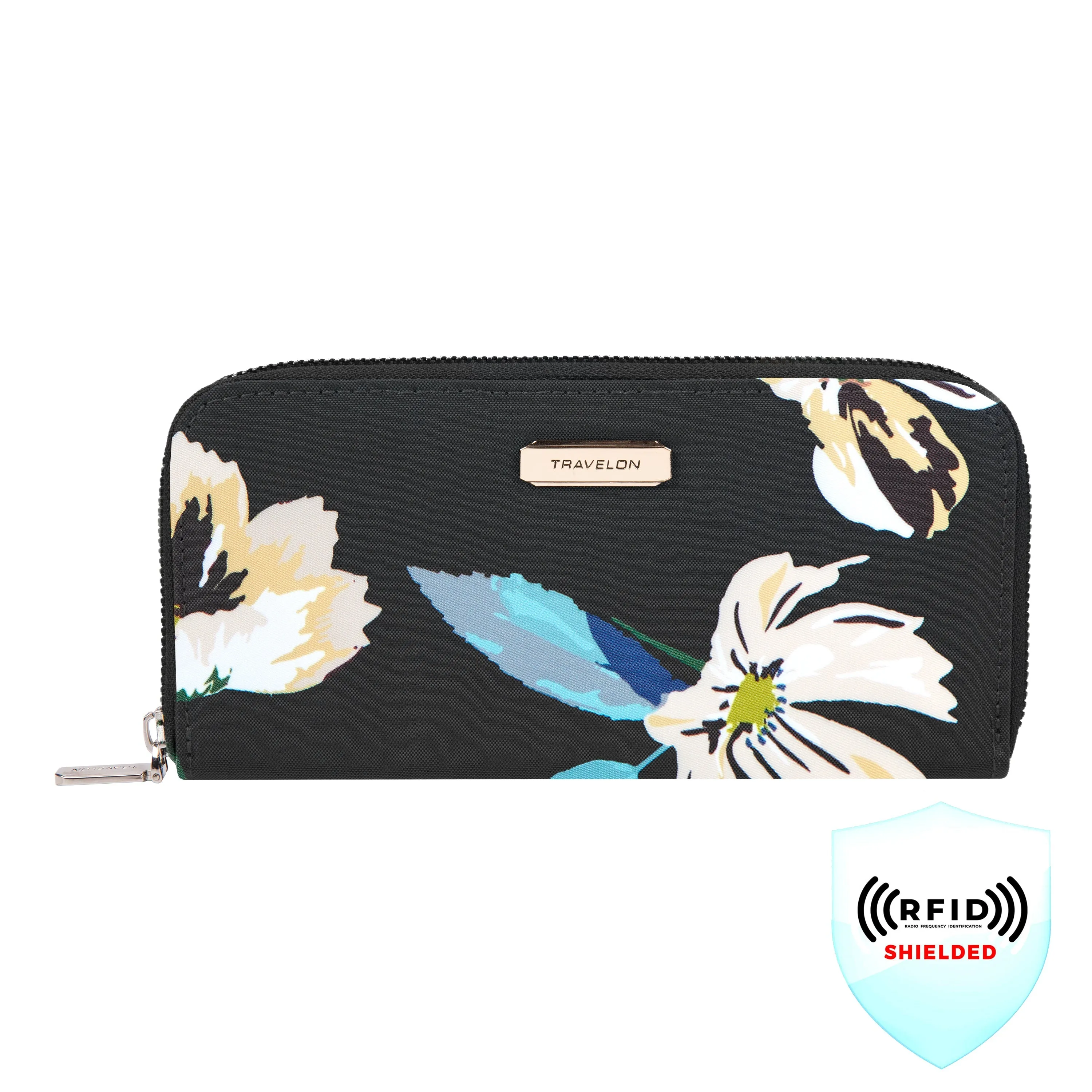 RFID Blocking Single Zip Wallet
