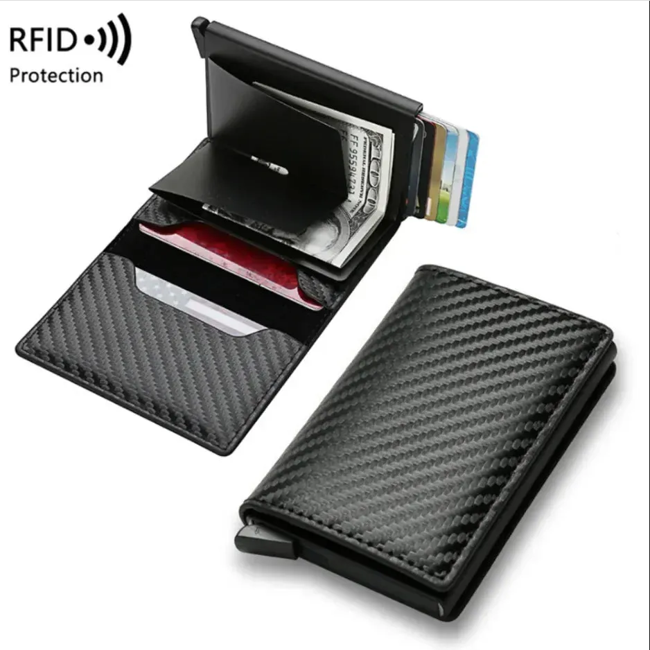 RFID Carbon Fiber Card Holder Wallet