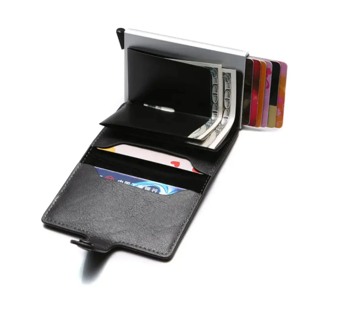 RFID Leather Cardholder Wallet