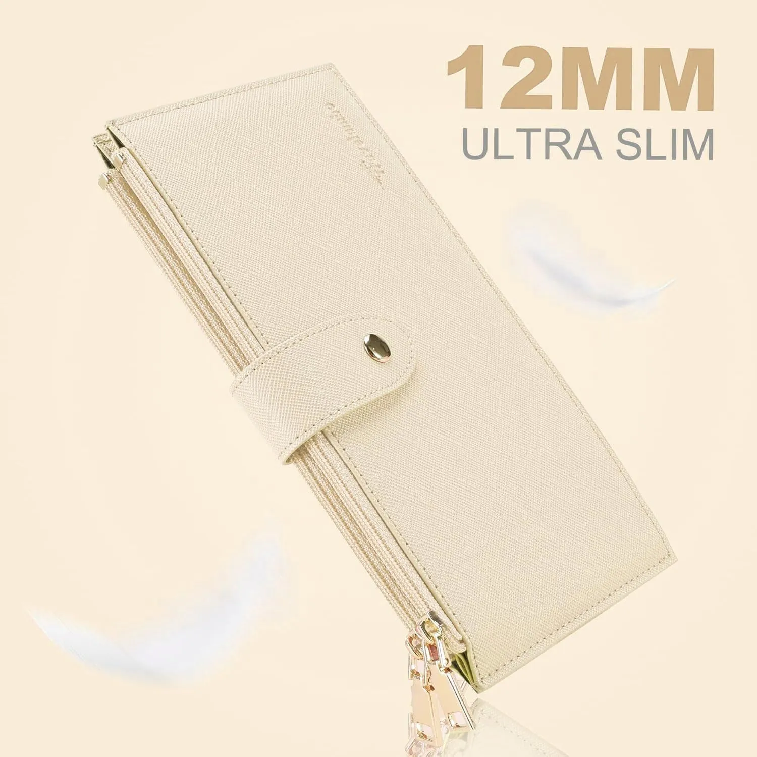 RFID Wallet Women Large Size Bifold Multi Card Wallet Case with Zipper Pocke Credit Card Holder for Women