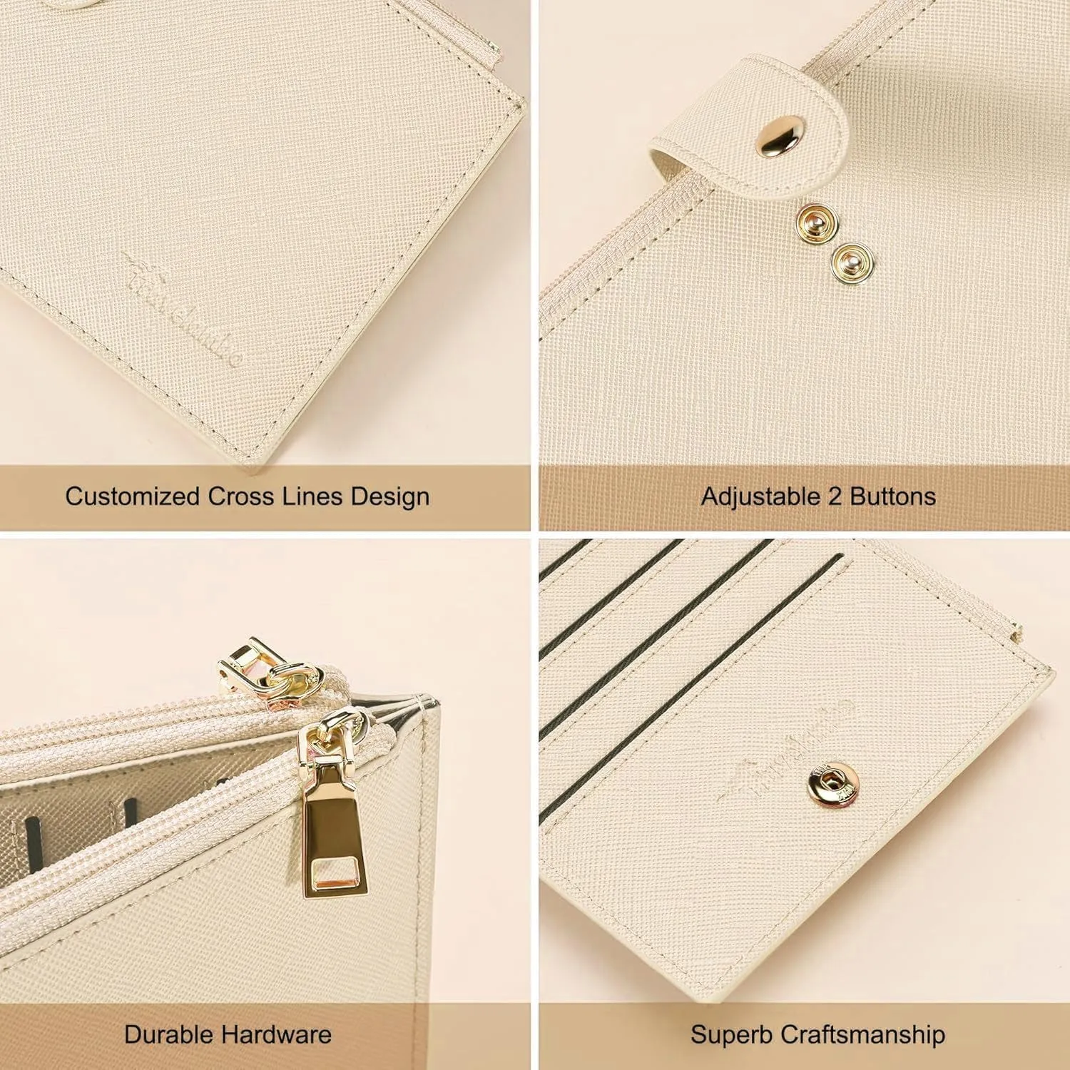 RFID Wallet Women Large Size Bifold Multi Card Wallet Case with Zipper Pocke Credit Card Holder for Women