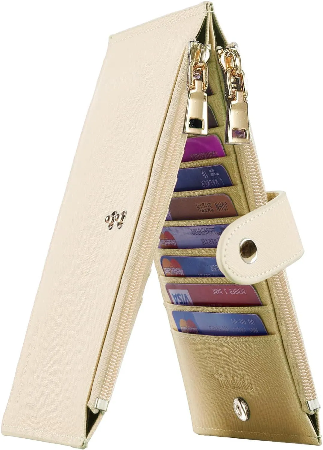 RFID Wallet Women Large Size Bifold Multi Card Wallet Case with Zipper Pocke Credit Card Holder for Women